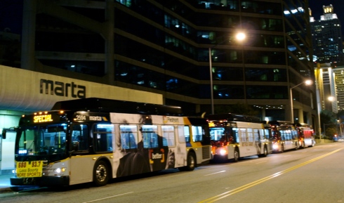 Bus line at Civic Center Station